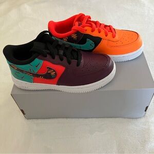 Nike Air Force 1 Bordeaux/Black Hyper Jade/ Noir AV7957-600 Sz 10c